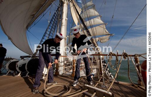 L'Ecole des Mousse à bord du Belem - © Philip Plisson / Plisson La Trinité / AA32646 - Nos reportages photos - Grand voilier