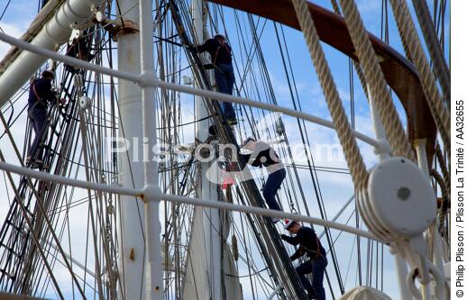 L'Ecole des Mousse à bord du Belem - © Philip Plisson / Plisson La Trinité / AA32655 - Nos reportages photos - Grand voilier