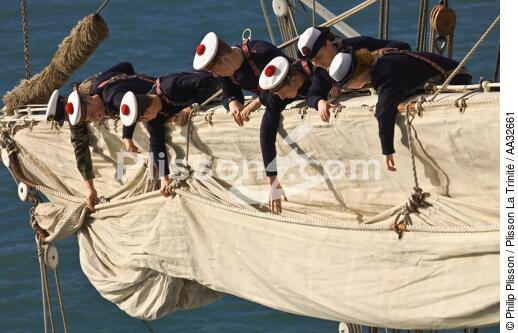 L'Ecole des Mousse à bord du Belem - © Philip Plisson / Plisson La Trinité / AA32661 - Nos reportages photos - Grand voilier