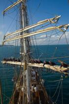 L'Ecole des Mousse à bord du Belem © Philip Plisson / Plisson La Trinité / AA32668 - Nos reportages photos - Grand voilier