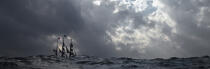 The Belem between Groix and Belle-Ile [AT] © Philip Plisson / Plisson La Trinité / AA32741 - Photo Galleries - Three masts