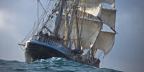 The Belem between Groix and Belle-Ile [AT] © Philip Plisson / Plisson La Trinité / AA32751 - Photo Galleries - Three masts