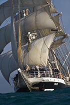 The Belem between Groix and Belle-Ile [AT] © Philip Plisson / Plisson La Trinité / AA32757 - Photo Galleries - Three masts