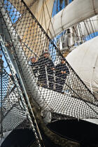 The Belem between Groix and Belle-Ile [AT] © Philip Plisson / Plisson La Trinité / AA32763 - Photo Galleries - Three masts