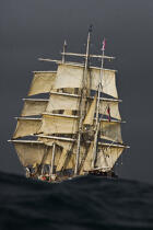 The Belem between Groix and Belle-Ile [AT] © Philip Plisson / Plisson La Trinité / AA32774 - Photo Galleries - Three masts