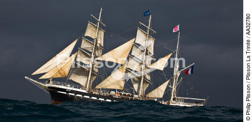 The Belem between Groix and Belle-Ile [AT] - © Philip Plisson / Plisson La Trinité / AA32780 - Photo Galleries - Tall ship / Sailing ship
