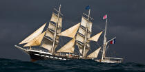 The Belem between Groix and Belle-Ile [AT] © Philip Plisson / Plisson La Trinité / AA32780 - Photo Galleries - Three masts