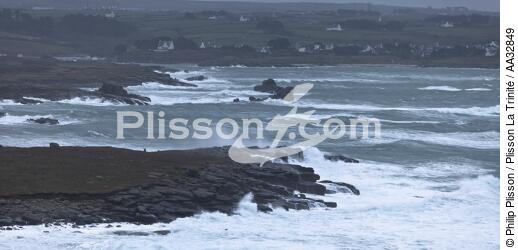 La tempête Joachim sur les côtes bretonnes. - © Philip Plisson / Plisson La Trinité / AA32849 - Nos reportages photos - Tempête