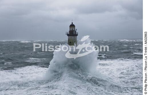 The storm Joachim on the Brittany coast. [AT] - © Philip Plisson / Plisson La Trinité / AA32863 - Photo Galleries - Sea