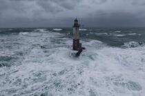 The storm Joachim on the Brittany coast. [AT] © Philip Plisson / Plisson La Trinité / AA32867 - Photo Galleries - French Lighthouses