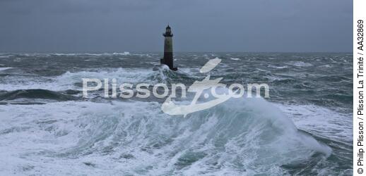 The storm Joachim on the Brittany coast. [AT] - © Philip Plisson / Plisson La Trinité / AA32869 - Photo Galleries - French Lighthouses