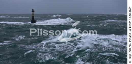 The storm Joachim on the Brittany coast. [AT] - © Philip Plisson / Plisson La Trinité / AA32872 - Photo Galleries - French Lighthouses