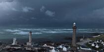 The storm Joachim on the Brittany coast. [AT] © Philip Plisson / Plisson La Trinité / AA32873 - Photo Galleries - Site of Interest [29]