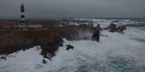 La tempête Joachim sur les côtes bretonnes. © Philip Plisson / Plisson La Trinité / AA32886 - Nos reportages photos - Phare [29]