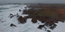 La tempête Joachim sur les côtes bretonnes. © Philip Plisson / Plisson La Trinité / AA32888 - Nos reportages photos - Phare [29]