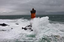 La tempête Joachim sur les côtes bretonnes. © Philip Plisson / Pêcheur d’Images / AA32892 - Nos reportages photos - Les tempêtes hivernales sur les côtes bretonnes