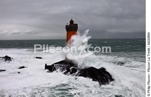 La tempête Joachim sur les côtes bretonnes. - © Philip Plisson / Plisson La Trinité / AA32894 - Nos reportages photos - Phares France