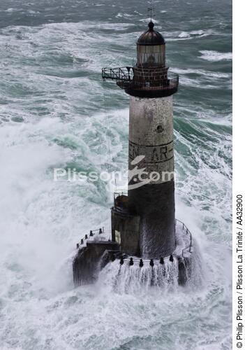 The storm Joachim on the Brittany coast. [AT] - © Philip Plisson / Plisson La Trinité / AA32900 - Photo Galleries - French Lighthouses