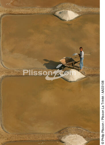 Marais salants de Gérande - © Philip Plisson / Plisson La Trinité / AA33108 - Photo Galleries - Salt marshes