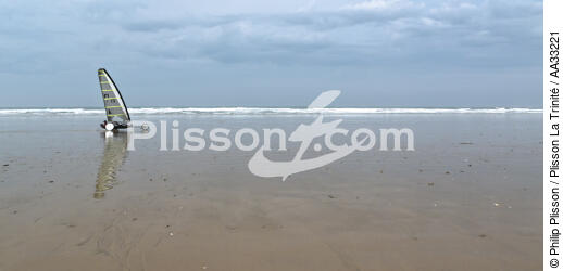 Berck - © Philip Plisson / Plisson La Trinité / AA33221 - Photo Galleries - Sand-yachting