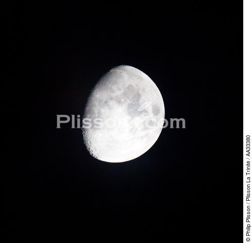 La Lune - © Philip Plisson / Plisson La Trinité / AA33380 - Nos reportages photos - Astre