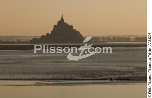 Mascaret Baie du Mont-Saint-Michel - © Philip Plisson / Plisson La Trinité / AA33397 - Nos reportages photos - Marée basse