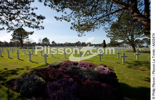 American cemetery, Omaha beach - © Philip Plisson / Plisson La Trinité / AA33474 - Photo Galleries - Omaha Beach