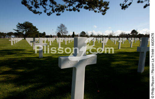 American cemetery, Omaha beach - © Philip Plisson / Plisson La Trinité / AA33476 - Photo Galleries - Calvados