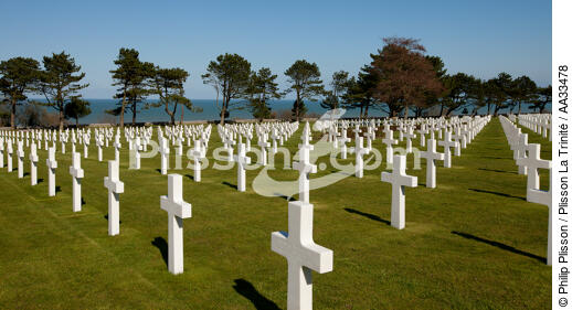 American cemetery, Omaha beach - © Philip Plisson / Plisson La Trinité / AA33478 - Photo Galleries - Cemetery