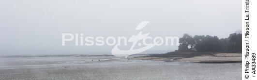 Fog on Trinité sur mer - © Philip Plisson / Plisson La Trinité / AA33489 - Photo Galleries - Mist