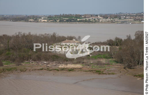 Fort Paté face Blaye - © Philip Plisson / Plisson La Trinité / AA33527 - Nos reportages photos - Gironde