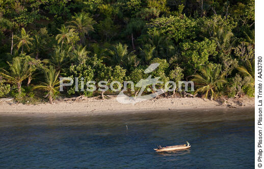 L'île aux Nattes - © Philip Plisson / Plisson La Trinité / AA33780 - Nos reportages photos - Bateau à rames