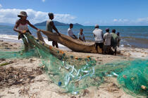 Seine fishing on Moroantsetra beach © Philip Plisson / Pêcheur d’Images / AA33883 - Photo Galleries - Fishing with a seine 
