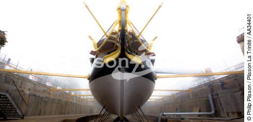 The Hermione - © Philip Plisson / Plisson La Trinité / AA34401 - Photo Galleries - Shipyards