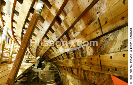 The Hermione ship reconstruction in Rochefort - © Philip Plisson / Plisson La Trinité / AA34613 - Photo Galleries - Hermione