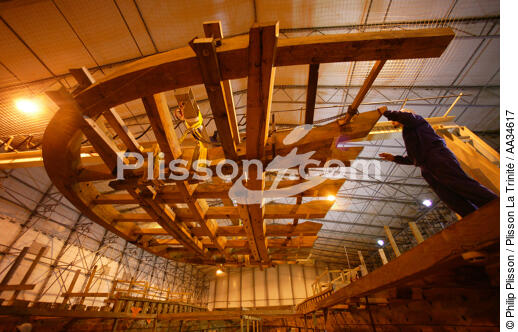 The Hermione ship reconstruction in Rochefort - © Philip Plisson / Plisson La Trinité / AA34617 - Photo Galleries - Frigate