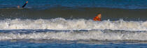 Les nageurs-sauveteurs sur une plage en Gironde © Philip Plisson / Plisson La Trinité / AA35053 - Nos reportages photos - Les nageurs-sauveteurs des côtes françaises