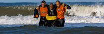 The lifeguards on the beach in Gironde © Philip Plisson / Plisson La Trinité / AA35057 - Photo Galleries - Lifeboat society