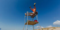 The lifeguards on the beach in Gironde © Philip Plisson / Plisson La Trinité / AA35098 - Photo Galleries - People