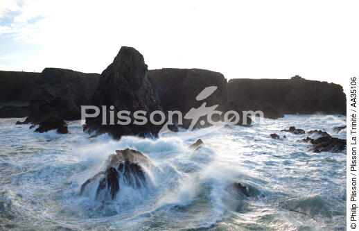 Port-Coton on Belle-Ile island - © Philip Plisson / Plisson La Trinité / AA35106 - Photo Galleries - Rough seas