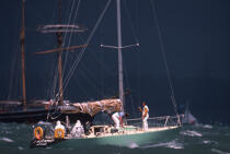Gale on the Cowes Week regatta © Philip Plisson / Plisson La Trinité / AA35130 - Photo Galleries - Storm at sea