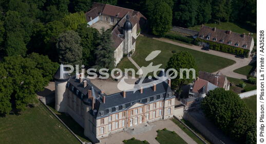 Le château de Malesherbes - © Philip Plisson / Plisson La Trinité / AA35288 - Nos reportages photos - Le Loiret vue du ciel