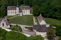 Le château de Malesherbes © Philip Plisson / Pêcheur d’Images / AA35290 - Nos reportages photos - Le Loiret vue du ciel
