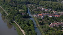 Le Loiret vue du ciel © Philip Plisson / Plisson La Trinité / AA35298 - Nos reportages photos - Loire [la]