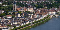 Gien et son château © Philip Plisson / Pêcheur d’Images / AA35325 - Nos reportages photos - Le Loiret vue du ciel