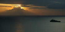sunset © Philip Plisson / Plisson La Trinité / AA35349 - Photo Galleries - Modern Frigate