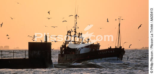Retour de pêche au Guilvinec - © Philip Plisson / Plisson La Trinité / AA35413 - Nos reportages photos - Type de pêche