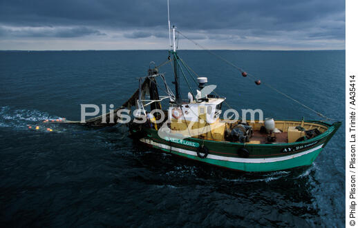 Fishing in the Bay of Quiberon - © Philip Plisson / Plisson La Trinité / AA35414 - Photo Galleries - Plage de Donnant