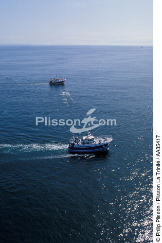 Pêche en boeuf - © Philip Plisson / Plisson La Trinité / AA35417 - Nos reportages photos - Bateau de pêche