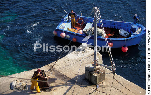 Back from fishing - © Philip Plisson / Plisson La Trinité / AA35429 - Photo Galleries - Local fishing in small boats